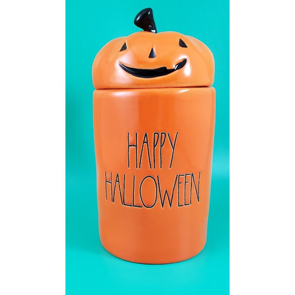 Rae Dunn Happy Halloween Pumpkin Latte Scented Candle 13.2 Ounces